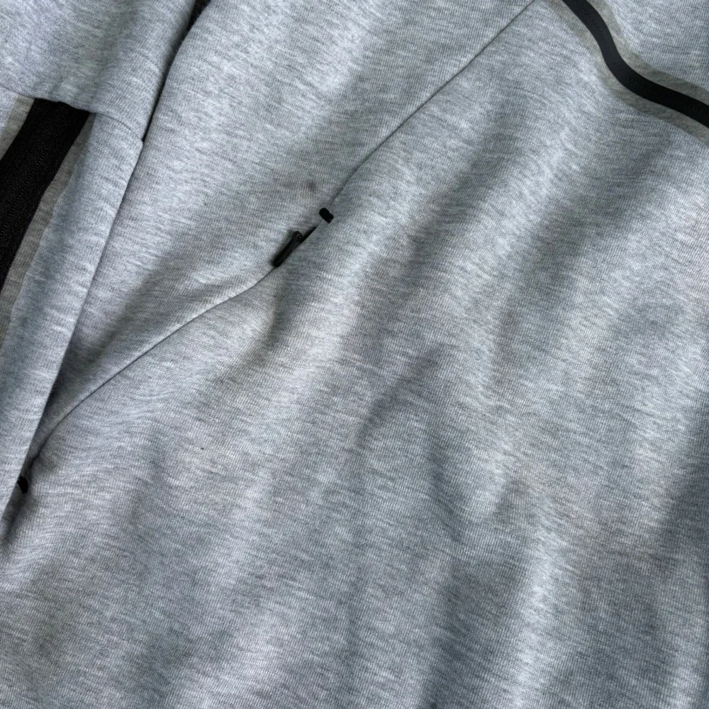 Nike Tech Fleece Full Zip Track Jacket Women's Medium Gray Black CU4491-063